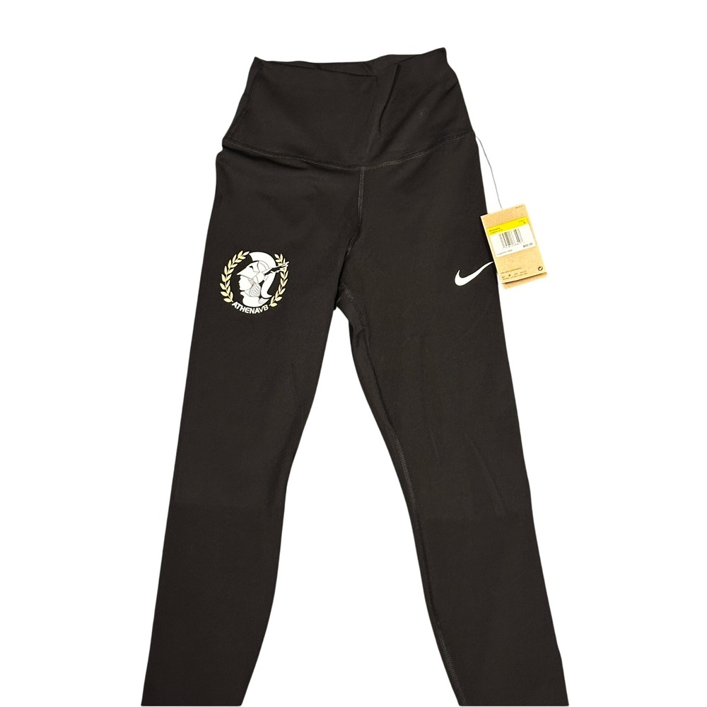 NWT Nike Dri-FIT Athena VB Womens Small Black Swoosh Leggings DJ8524-010